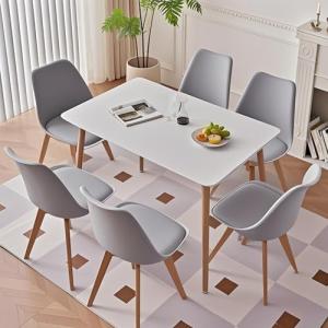 TTATC Mesa de Comedor con Juego de 6 Sillas, Mesa de Comedo…