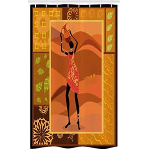 ABAKUHAUS Africano Cortina para baño, Muchacha nativa Zulu,…