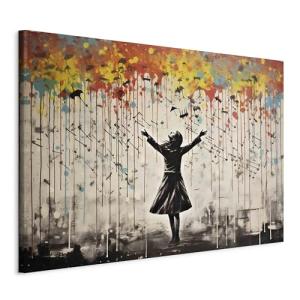 murando - Cuadro en Lienzo Banksy 120x80 cm Impresión de 1…