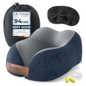 Almohada de Viaje Cuello Espuma Memoria: Set con máscara de…