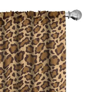 ABAKUHAUS Estampado de Leopardo Juego de 2 Paños Cortinas,…