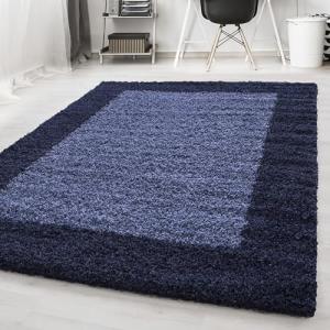 HomebyHome Alfombra Salon Peludo de Pelo Largo Azul Marino…