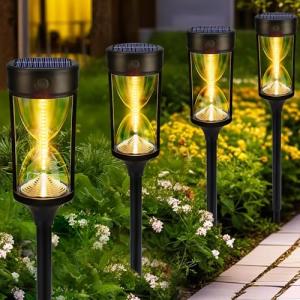 Geemoo Luces Solares LED Exterior Jardin, 4 Piezas Luz Sola…