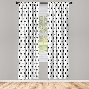 ABAKUHAUS Lunares Juego de 2 Paños Cortinas, Clásicos Antig…