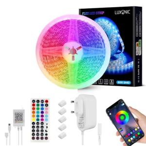 LUXONIC Cinta Led, Impermeable Tira Led 5050 RGB Luz Led 5M…