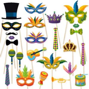 25 PCS Accesorios Decorativos de Carnaval,Accesorios para F…