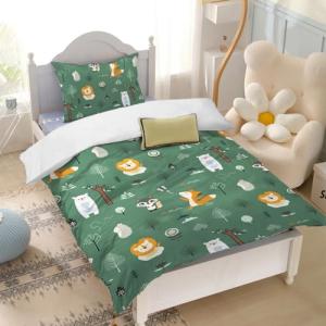 Yasida Ropa de cama verde bosque 120 x 150 cm, diseño de an…
