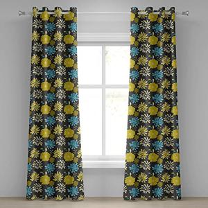ABAKUHAUS Floral Cortina de Ojales, Jazmín del diseño del P…