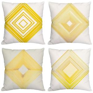 Amarillo Cojines Exterior Impermeable Lino Fundas Cojines 7…