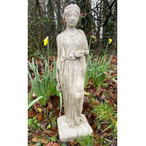 Estatua de jardín de piedra de dama griega | Escultura clás…