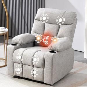BRTHORY Sillón Relax Reclinable 150°, Sillón de Masaje con…