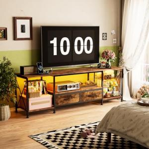 Utlenianie Mueble de TV 180 cm, Mueble TV Alto con iluminac…