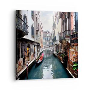 ARTTOR Lienzos decorativos Barco puente turismo venecia Cua…