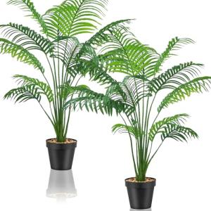 Cnwinu Plantas artificiales de imitación de interior, 2 uni…