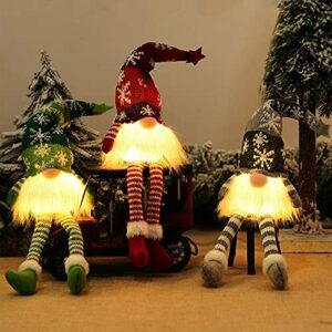 Bseical 3 Piezas Gnomo NavideñO Iluminado Papá Noel, Decora…