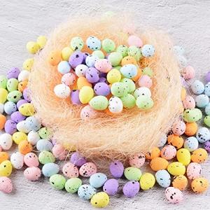 BETESSIN 200pcs Huevos Pequeños Colores de Pascua con Cáñam…