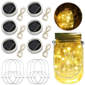 HUIKUANGEU Farolillos Solares Exterior,6 Piezas 30 LED Impe…
