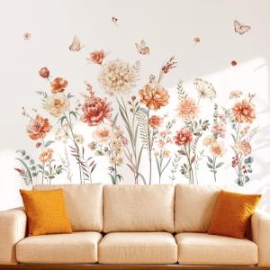 decalmile Pegatinas de Pared Flores Boho Vinilos Decorativo…