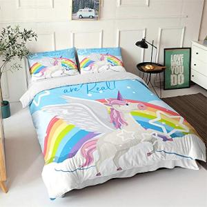 Chickwin Juego de Ropa de Cama 3D,Unicornio Estampado Juego…