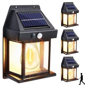 Joomer Luz Solar Exterior Jardin, 4 Packs Farolas Solares E…
