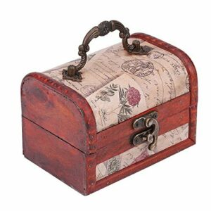 Caja de joyería de madera Cofre de almacenamiento, Madera V…