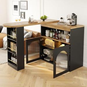 SogesHome Mesa de bar, mesa de comedor, estilo buffet, mode…