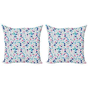 ABAKUHAUS Abstracto Set de 2 Fundas para Cojín, Círculos Pu…