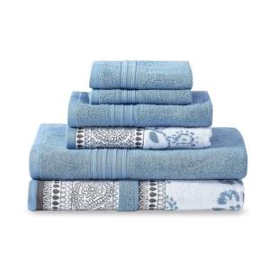 Modern Threads Juego de 6 Toallas de Lana teñida Jacquard/S…