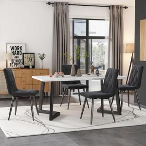 Oslghy Juego de Comedor Mesa y 4 Sillas, Juego de Mesa y Si…