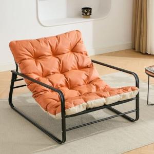 HomeMiYN Sillón de salón de jardín con cojín reversible, si…