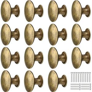 15 Perillas de Bronce Vintage, Tiradores de Muebles Redondo…