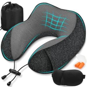SOMLAW Almohada de Viaje para Cuello, Comfy Almohada Avion…