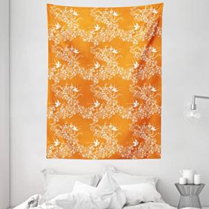 ABAKUHAUS Naranja Tapiz de Pared, Floración del Resorte, Es…