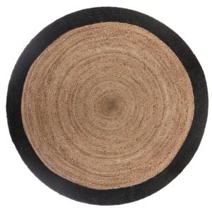 Atmosphera - Alfombra de Yute Borde Negro D. 120 cm