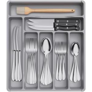 Lifewit Organizador de Cubiertos, Bandeja Cubiertos Cajon C…