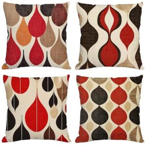 Crema Cojines Exterior Impermeable Lino Fundas Cojines 65x6…