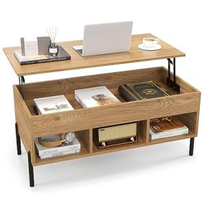 COSTWAY Mesa de Centro Elevable, Mesa Central de Café con T…