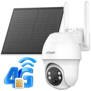 ieGeek 4G/3G LTE Cámara de Vigilancia Solar Inalámbrica, So…