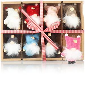 COM-FOUR® 8 Colgantes Premium de Papá Noel para el árbol de…