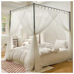 LONONE Elegante toldo de Red para Cama para Adultos 4 Esqui…