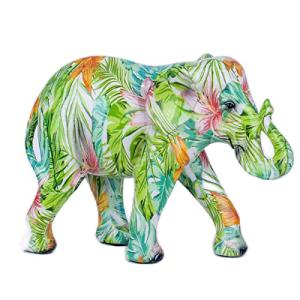 BY SIGRIS Figura Elefante Verde de Resina 17X9X23cm Figura…