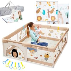 BELLEBEBE - Parque Infantil Bebe - 120x120 cm - Corralito B…