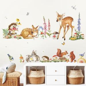 decalmile Pegatinas de Pared Animales del Bosque Vinilos De…