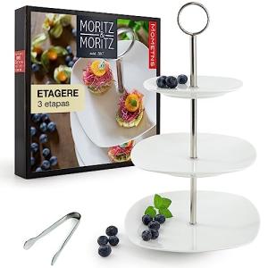 Moritz & Moritz Etagere Blanca - Fuente de 3 Pisos 21,5 x 1…