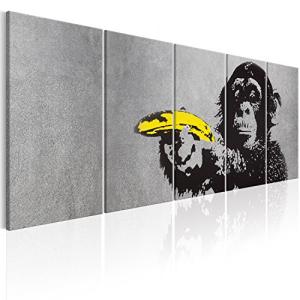 murando Cuadro Acústico Banksy Mono con plátano 150x60 cm e…