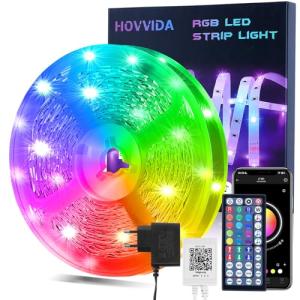 HOVVIDA Tira LED 15M, 1x15M, 30 LED/Metro, 24V RGB Luces 45…