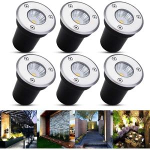 B-right Foco Suelo LED, 6 x 3W, Suelo exterior Jardin LED,…