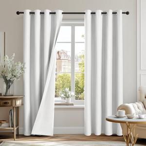 Deconovo Cortinas de Tela Cepillada con Doble Revestimiento…