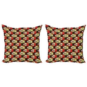 ABAKUHAUS Vistoso Set de 2 Fundas para Cojín, Modelo de la…