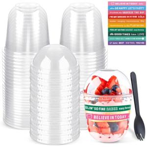YIYICO Vasos de postre de plástico, cuencos de postre, vaso…
